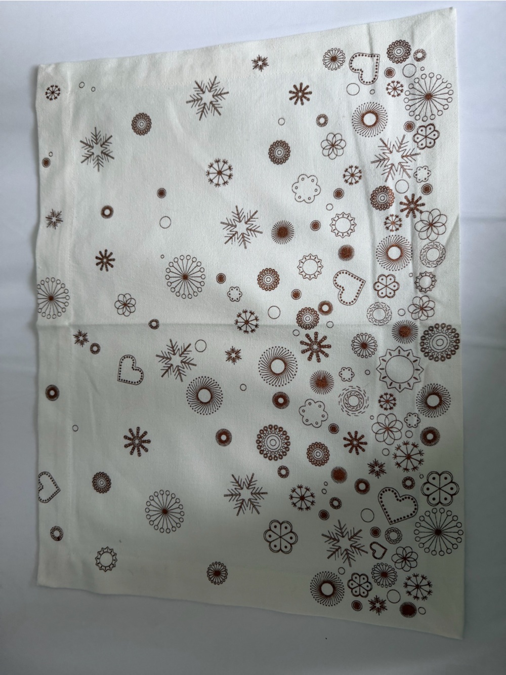 4 Scantex Christmas Table Linens Cream & Brown Festive Pattern, Made in Germany